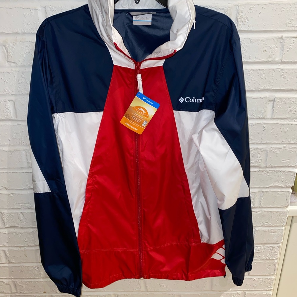 Columbia Colorblock Logo Windbreaker S